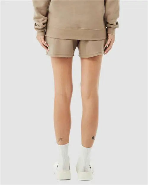 Bella + Canvas 3787c Women’s Cutoff Fleece Shorts - 3787 - Tan