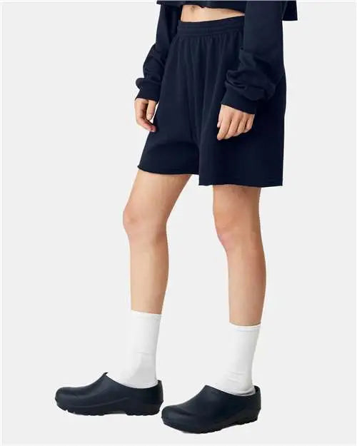 Bella + Canvas 3797 Fwd Fashion Women’s Cutoff Fleece Shorts - Navy