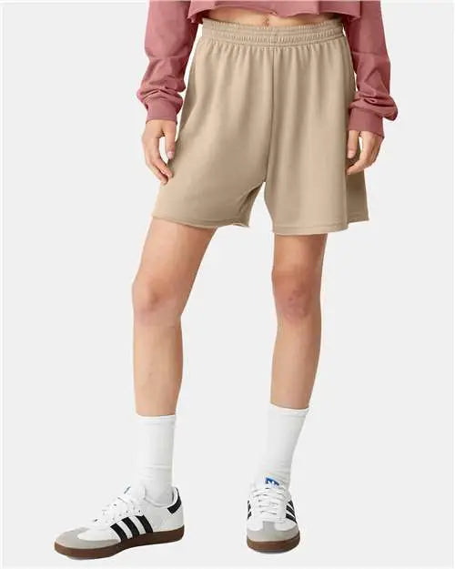 Bella + Canvas 3797 Fwd Fashion Women’s Cutoff Fleece Shorts - Tan - s