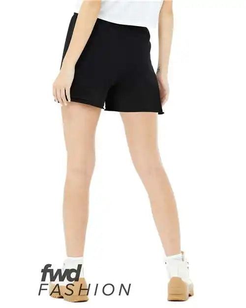 Bella + Canvas 3797 Fwd Fashion Women’s Cutoff Sweatshorts Black