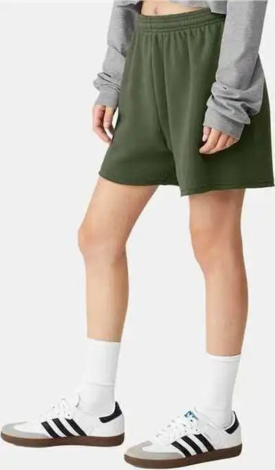 Bella + Canvas 3797 Fwd Fashion Women’s Cutoff Sweatshorts - Military Green