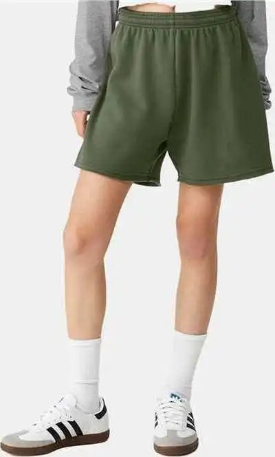 Bella + Canvas 3797 Fwd Fashion Women’s Cutoff Sweatshorts - Military Green