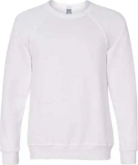 Bella + Canvas 3901 Sponge Fleece Raglan Crewneck Sweatshirt - Natural