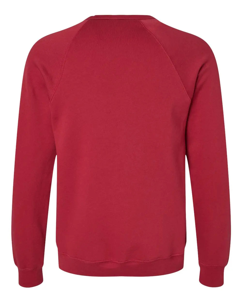 Bella + Canvas 3901 Sponge Fleece Raglan Crewneck Sweatshirt - Cardinal