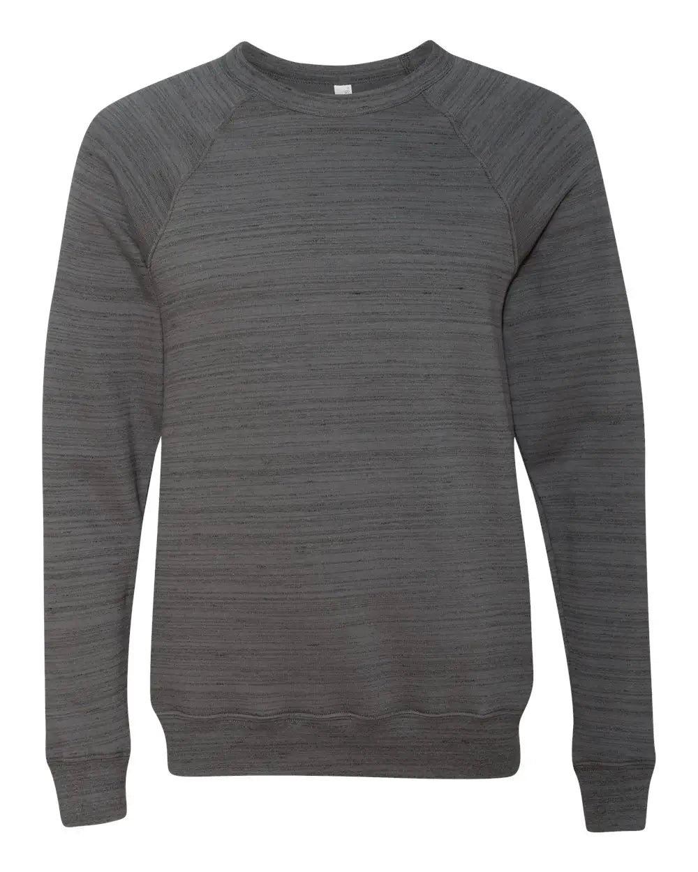 Bella + Canvas 3901 Sponge Fleece Raglan Crewneck Sweatshirt - Dark Grey Marble