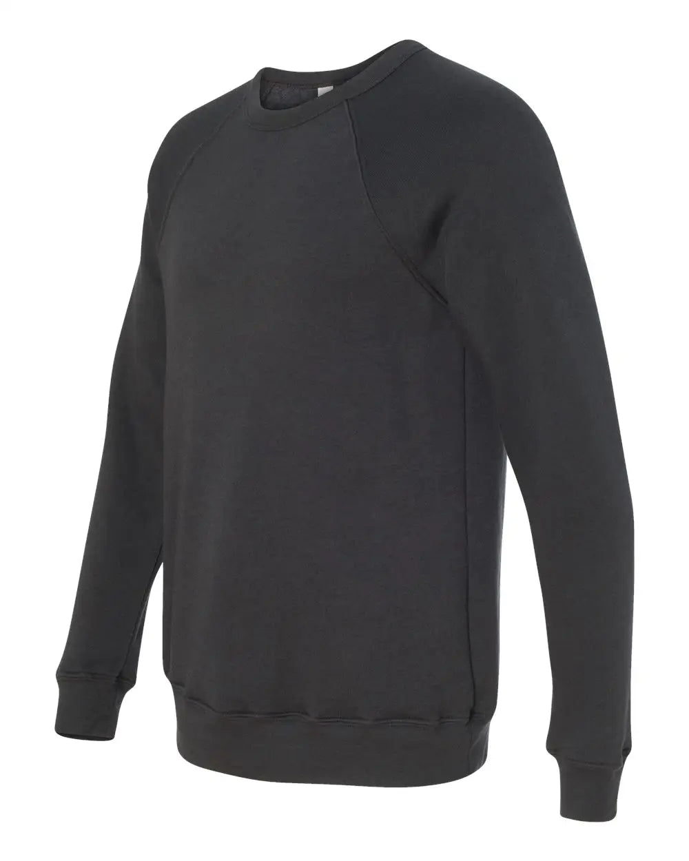 Bella + Canvas 3901 Sponge Fleece Raglan Crewneck Sweatshirt - Dark Grey - Gray / Xs
