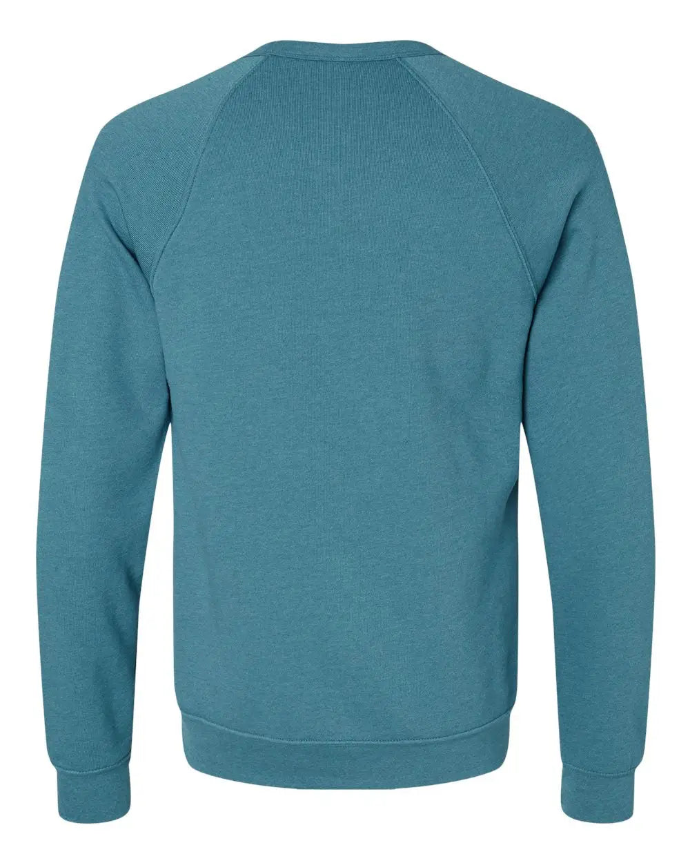 Bella + Canvas 3901 Sponge Fleece Raglan Crewneck Sweatshirt - Heather Deep Teal