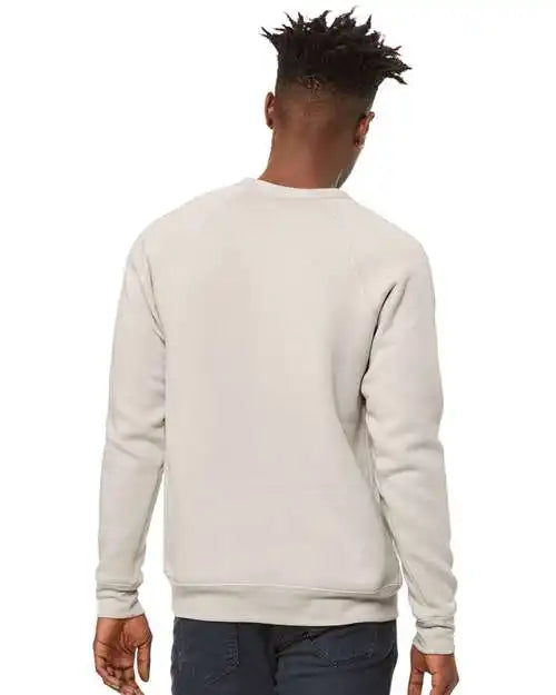 Bella + Canvas 3901 Sponge Fleece Raglan Crewneck Sweatshirt - Heather Dust