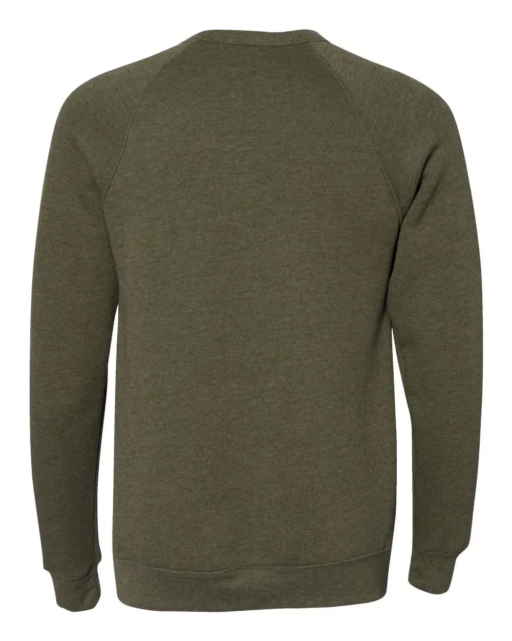 Bella + Canvas 3901 Sponge Fleece Raglan Crewneck Sweatshirt - Heather Olive