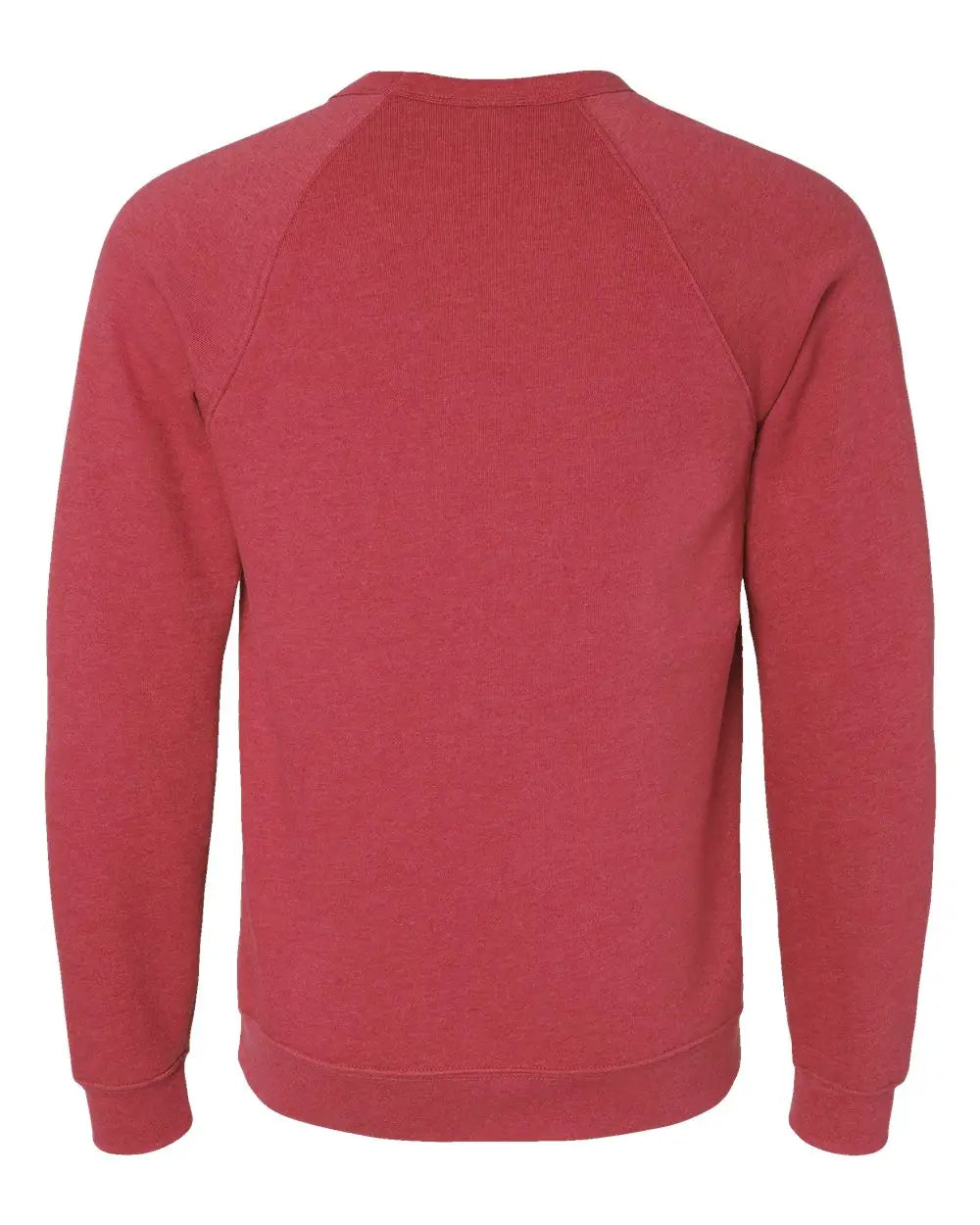 Bella + Canvas 3901 Sponge Fleece Raglan Crewneck Sweatshirt - Heather Red
