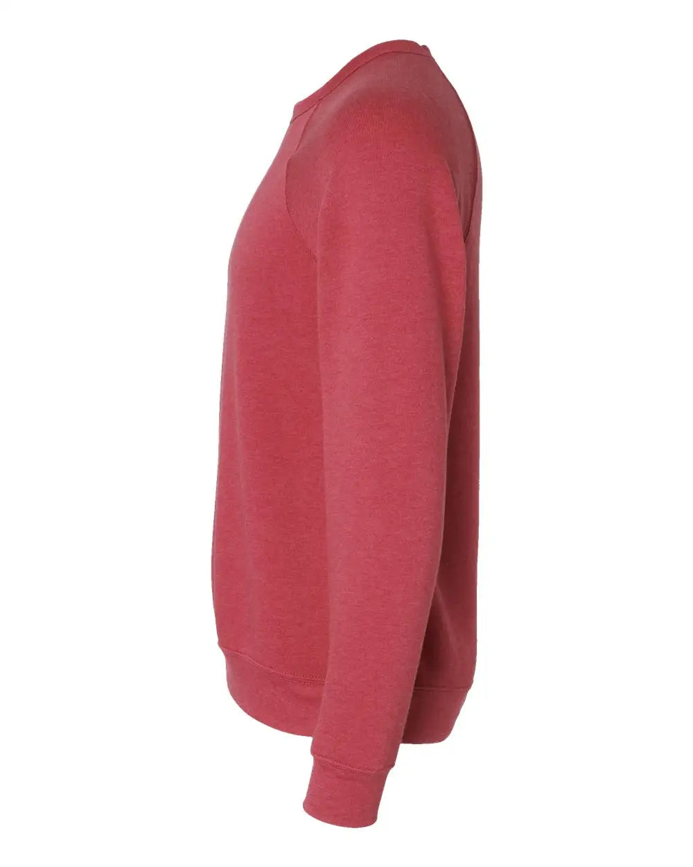 Bella + Canvas 3901 Sponge Fleece Raglan Crewneck Sweatshirt - Heather Red