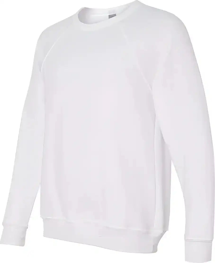Bella + Canvas 3901 Sponge Fleece Raglan Crewneck Sweatshirt Natural