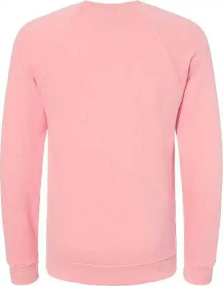 Bella + Canvas 3901 Sponge Fleece Raglan Crewneck Sweatshirt Pink