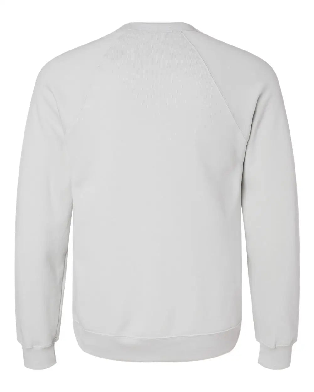 Bella + Canvas 3901 Sponge Fleece Raglan Crewneck Sweatshirt - Silver