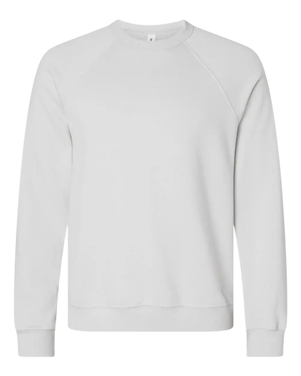 Bella + Canvas 3901 Sponge Fleece Raglan Crewneck Sweatshirt - Silver - Gray / Xs