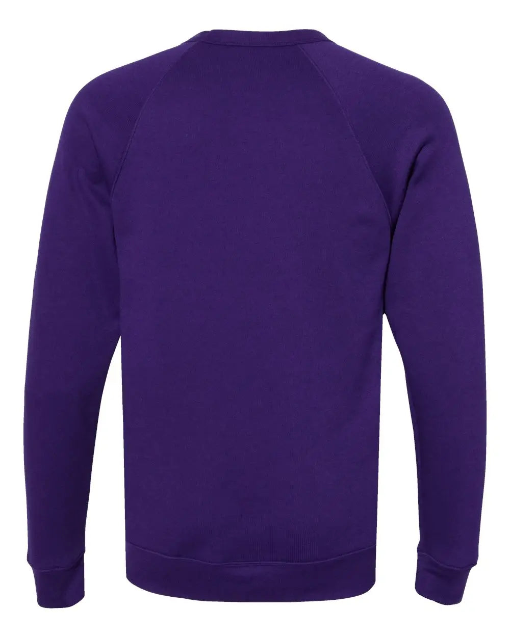 Bella + Canvas 3901 Sponge Fleece Raglan Crewneck Sweatshirt - Team Purple