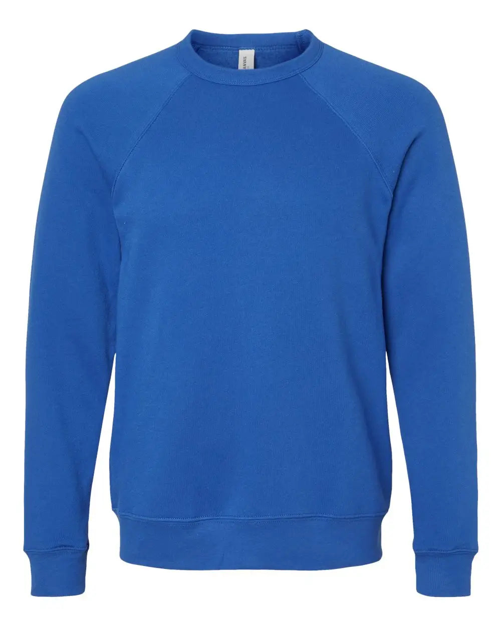 Bella + Canvas 3901 Sponge Fleece Raglan Crewneck Sweatshirt - True Royal - Xs