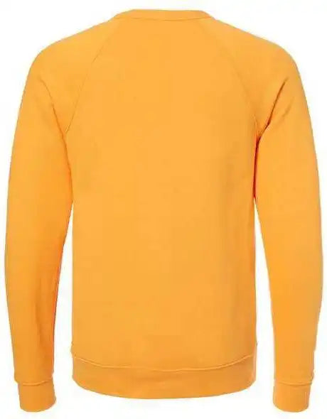 Bella + Canvas 3901 Unisex Sponge Fleece Raglan Crewneck Sweatshirt Gold