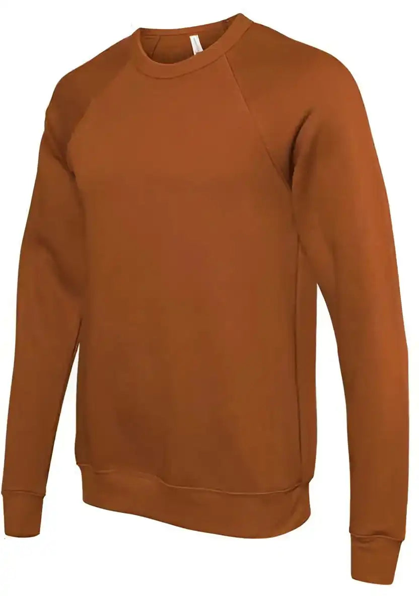Bella + Canvas 3901 Unisex Sponge Fleece Raglan Crewneck Sweatshirt Autumn