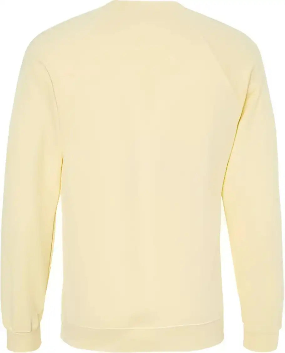 Bella + Canvas 3901 Unisex Sponge Fleece Raglan Crewneck Sweatshirt French Vanilla