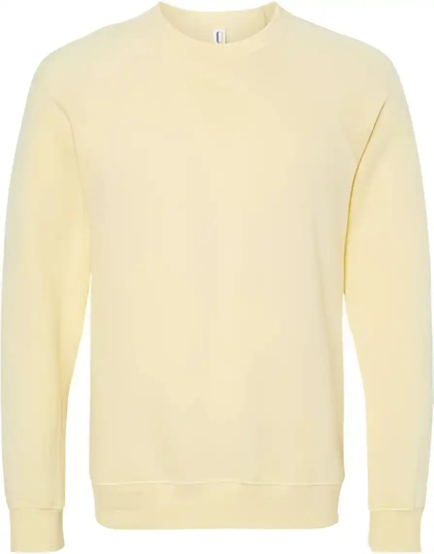 Bella + Canvas 3901 Unisex Sponge Fleece Raglan Crewneck Sweatshirt French Vanilla