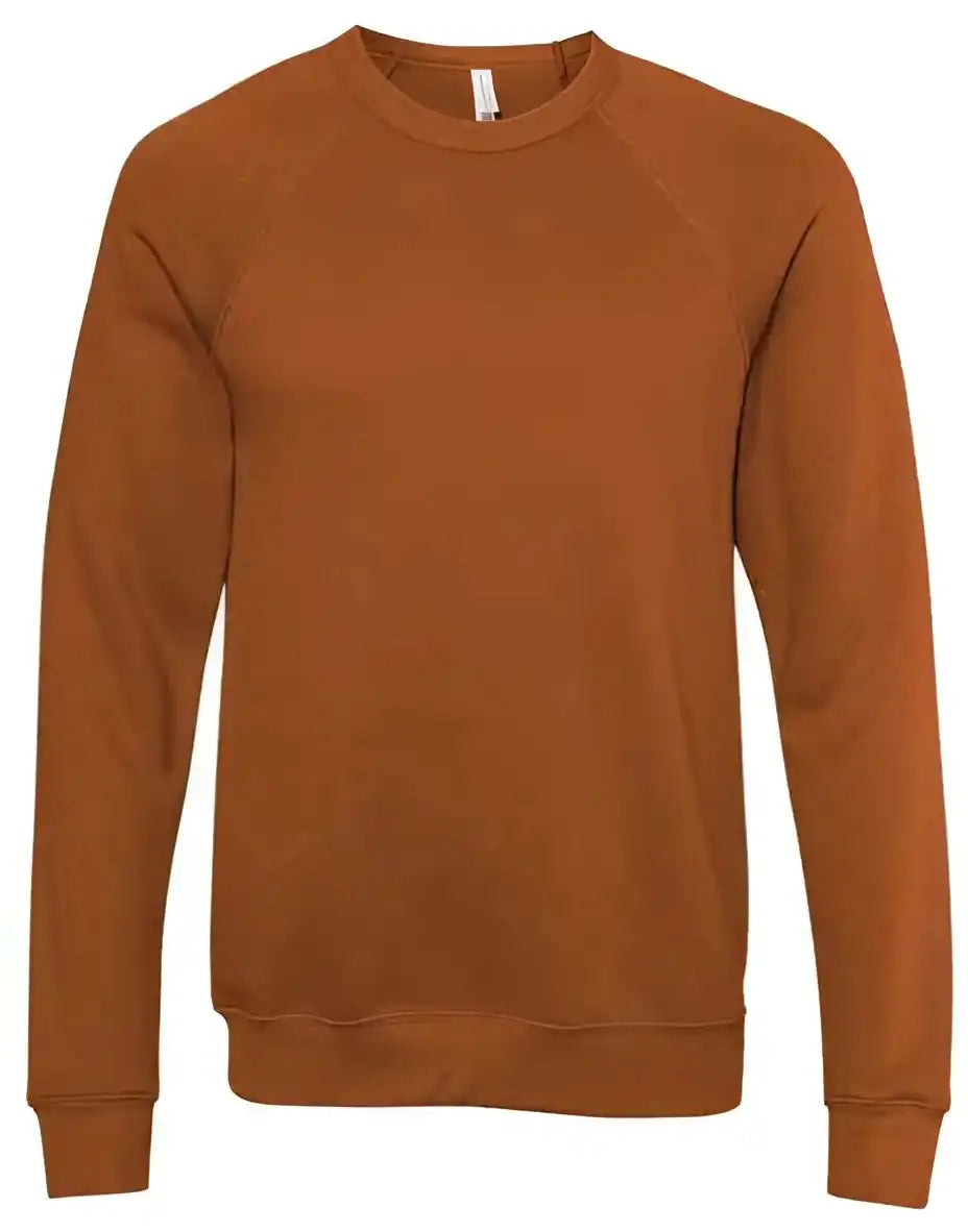 Bella + Canvas 3901 Unisex Sponge Fleece Raglan Crewneck Sweatshirt Autumn