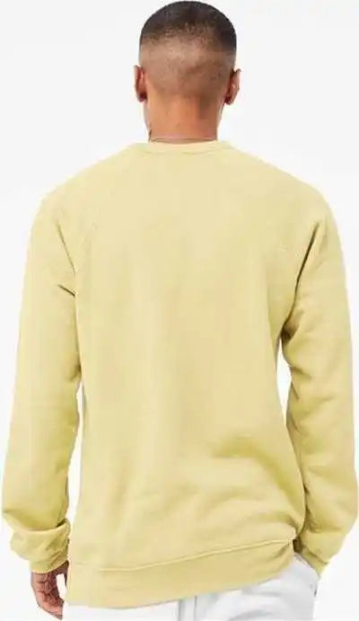 Bella + Canvas 3901 Unisex Sponge Fleece Raglan Crewneck Sweatshirt French Vanilla