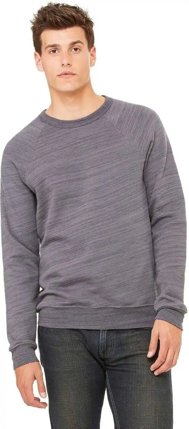Bella + Canvas 3901 Unisex Sponge Fleece Raglan Sweatshirt - Dark Grey Marble