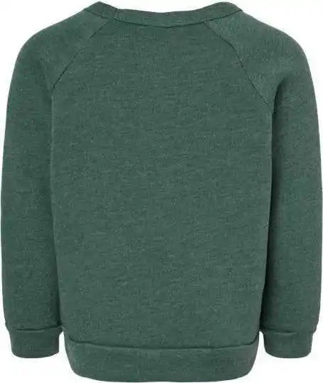 Bella + Canvas 3901t Toddler Sponge Fleece Raglan Sweatshirt - Heather Forest