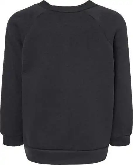 Bella + Canvas 3901t Toddler Sponge Fleece Raglan Sweatshirt - Black