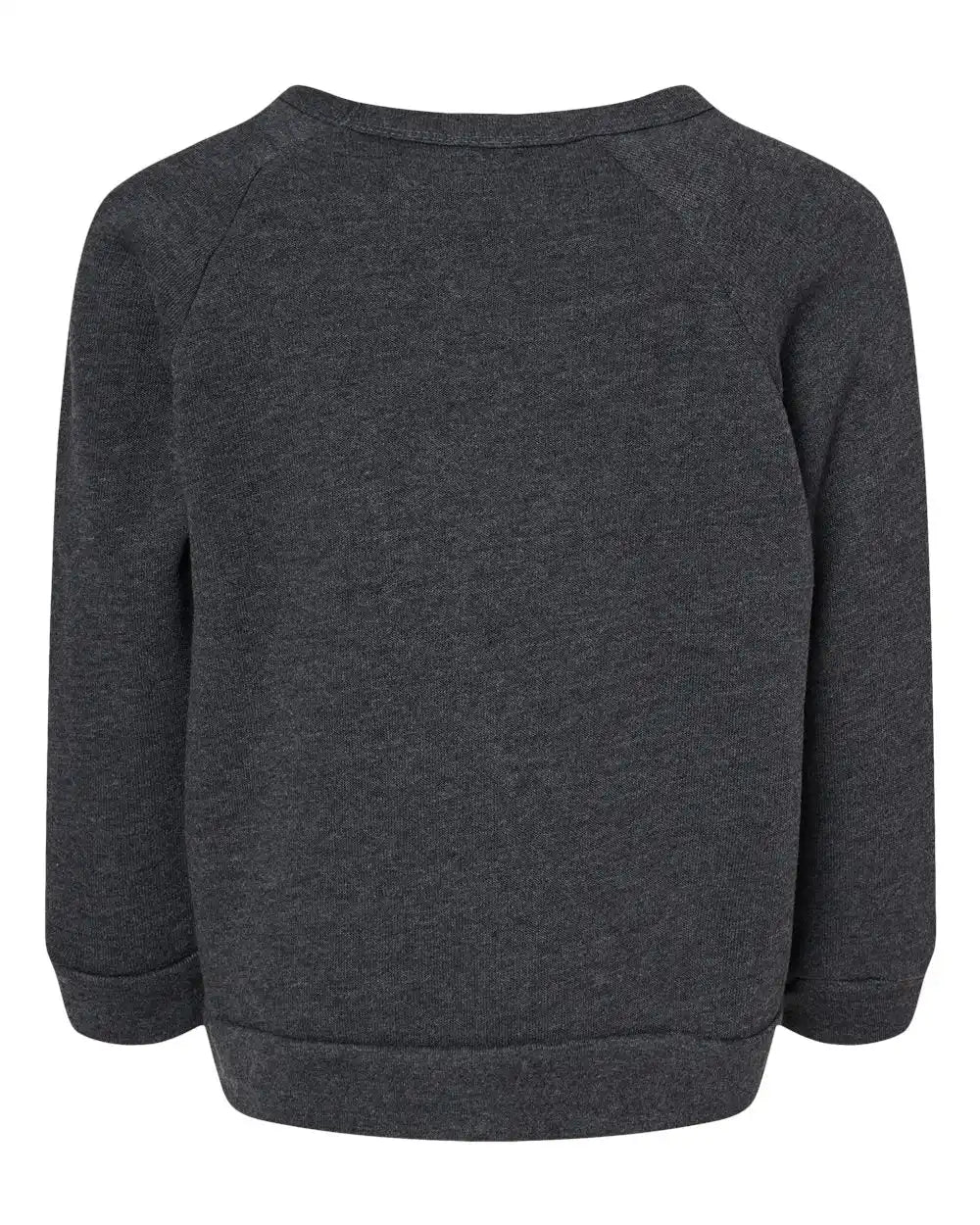 Bella + Canvas 3901t Toddler Sponge Fleece Raglan Sweatshirt - Dark Grey Heather - 4t
