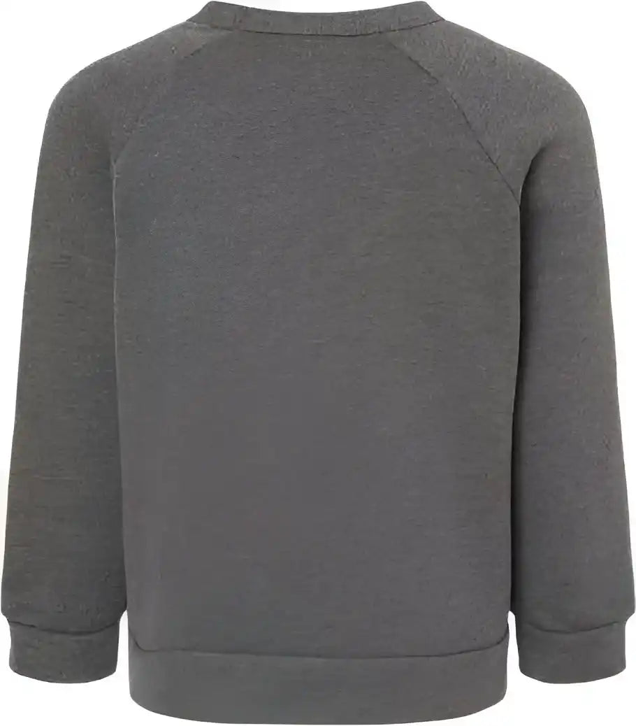 Bella + Canvas 3901t Toddler Sponge Fleece Raglan Sweatshirt - Deep Heather