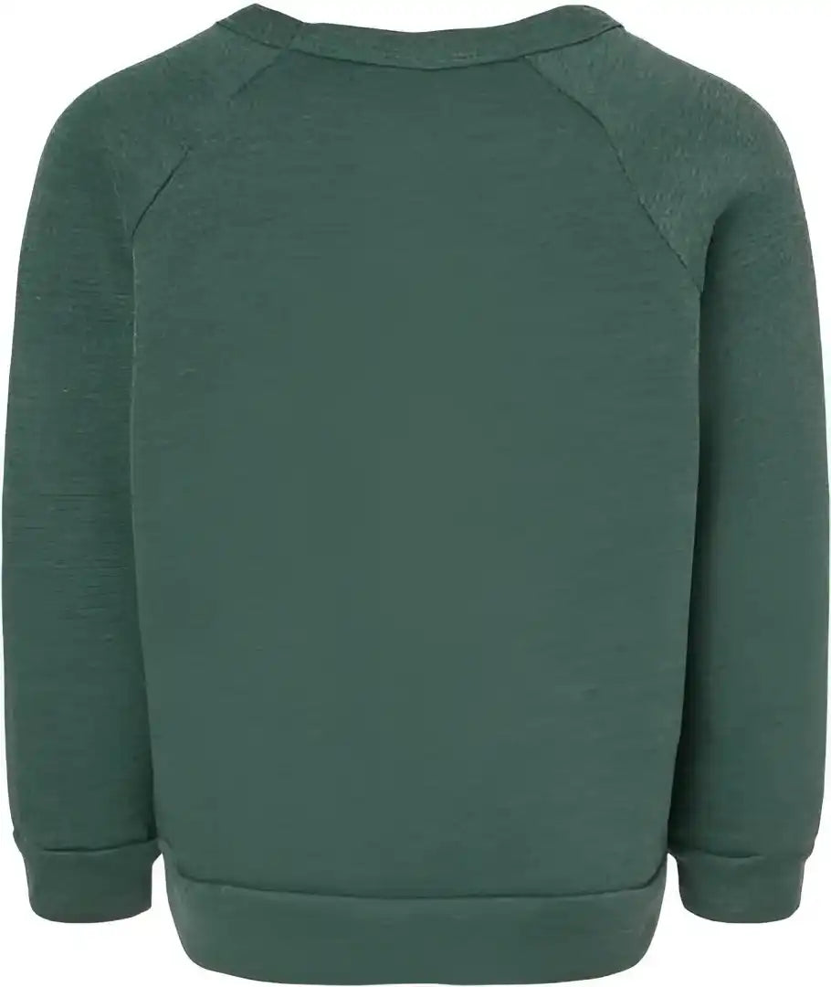 Bella + Canvas 3901t Toddler Sponge Fleece Raglan Sweatshirt Heather Forest