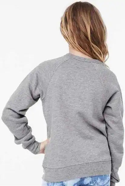 Bella + Canvas 3901y Youth Sponge Fleece Crewneck Sweatshirt - Athletic Heather