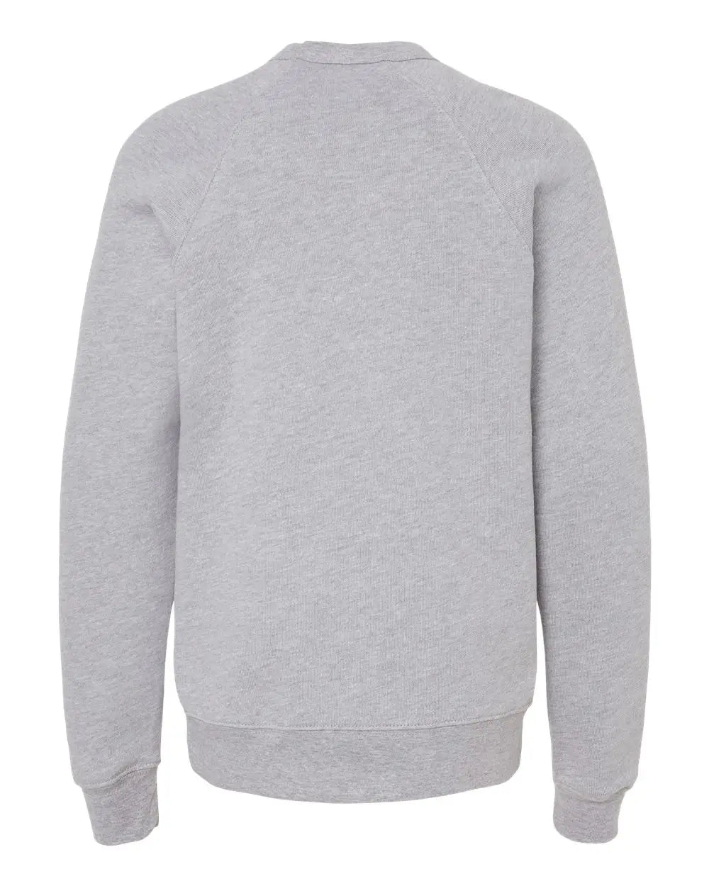 Bella + Canvas 3901y Youth Sponge Fleece Crewneck Sweatshirt - Athletic Heather - Light Gray / s