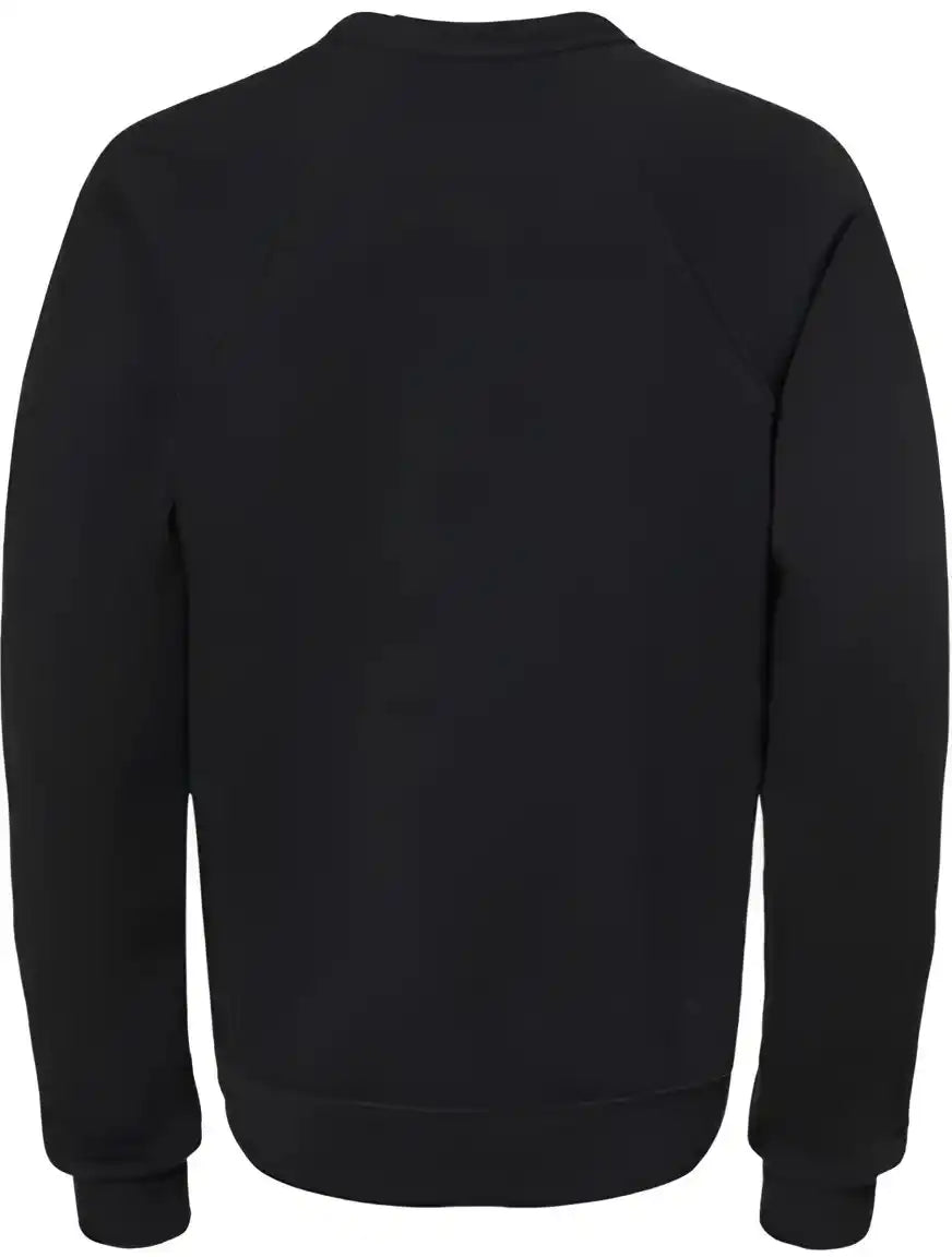 Bella + Canvas 3901y Youth Sponge Fleece Crewneck Sweatshirt Black