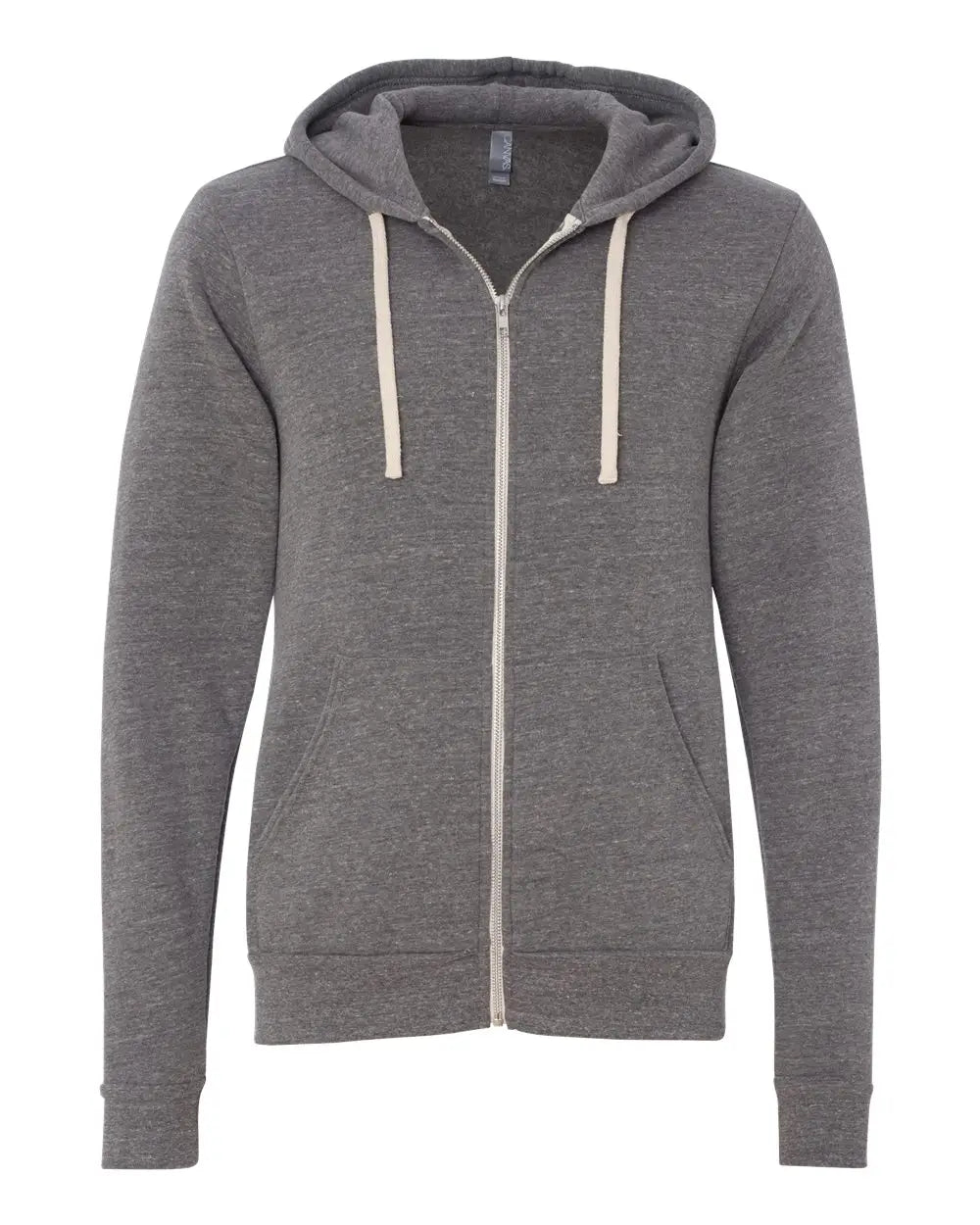Bella + Canvas 3909 Triblend Sponge Fleece Full-zip Hoodie - Grey