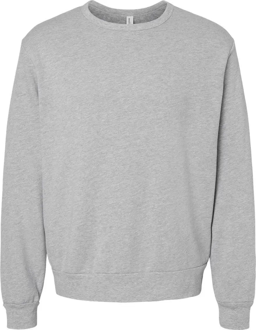 Bella + Canvas 3911 Sponge Fleece Classic Crewneck Sweatshirt - Athletic Heather - Light Gray / Xs