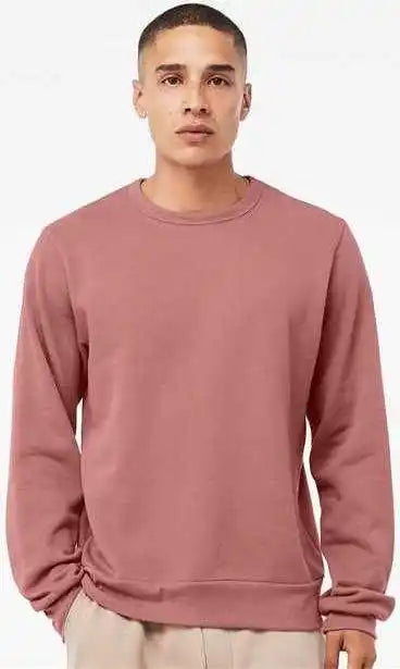 Bella + Canvas 3911 Unisex Sponge Fleece Classic Crewneck Sweatshirt - Mauve