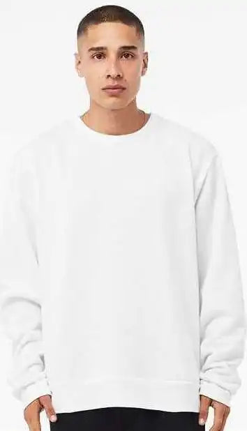 Bella + Canvas 3911 Unisex Sponge Fleece Classic Crewneck Sweatshirt White