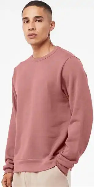 Bella + Canvas 3911 Unisex Sponge Fleece Classic Crewneck Sweatshirt - Mauve