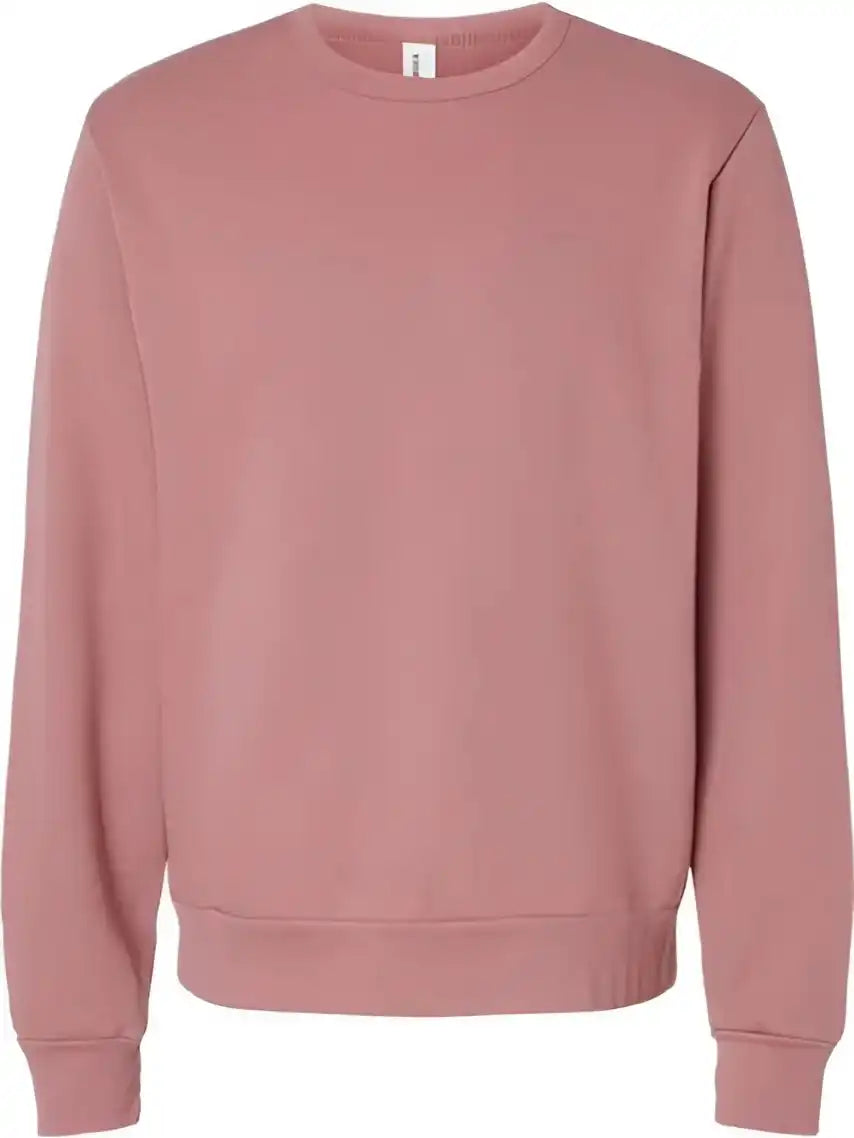 Bella + Canvas 3911 Unisex Sponge Fleece Classic Crewneck Sweatshirt - Mauve