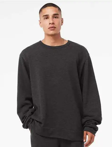Bella + Canvas 3911 Unisex Sponge Fleece Classic Crewneck Sweatshirt Dark Gray Heather