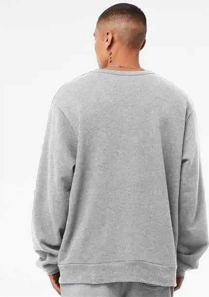 Bella + Canvas 3911 Unisex Sponge Fleece Classic Crewneck Sweatshirt Athletic Heather