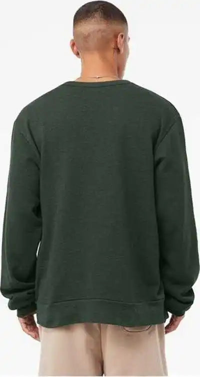Bella + Canvas 3911 Unisex Sponge Fleece Classic Crewneck Sweatshirt Heather Forest