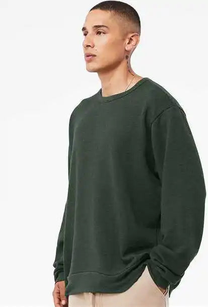 Bella + Canvas 3911 Unisex Sponge Fleece Classic Crewneck Sweatshirt Heather Forest