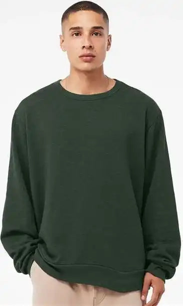 Bella + Canvas 3911 Unisex Sponge Fleece Classic Crewneck Sweatshirt - Heather Forest