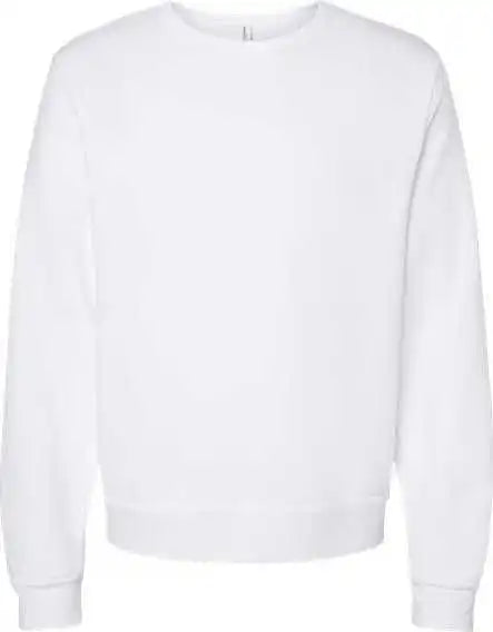 Bella + Canvas 3911 Unisex Sponge Fleece Classic Crewneck Sweatshirt White