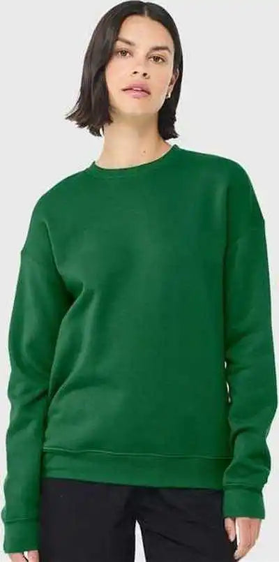 Bella + Canvas 3945 Sponge Fleece Drop Shoulder Crewneck Sweatshirt - Kelly