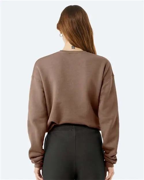 Bella + Canvas 3945 Sponge Fleece Drop Shoulder Crewneck Sweatshirt - Vintage Brown